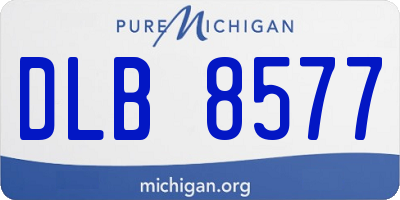 MI license plate DLB8577