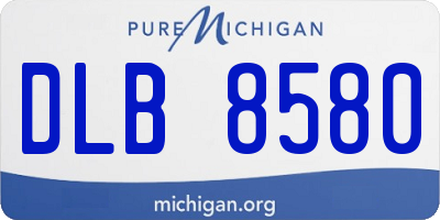 MI license plate DLB8580
