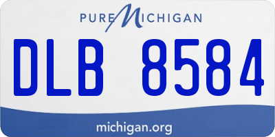 MI license plate DLB8584