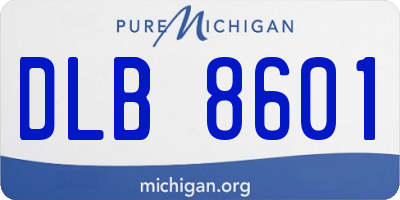 MI license plate DLB8601