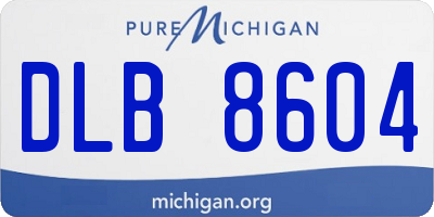 MI license plate DLB8604
