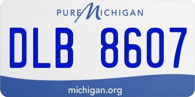 MI license plate DLB8607
