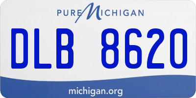 MI license plate DLB8620