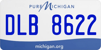 MI license plate DLB8622