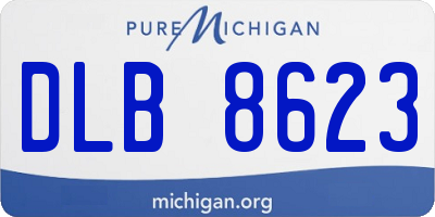 MI license plate DLB8623