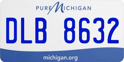 MI license plate DLB8632