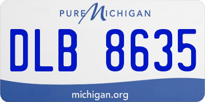MI license plate DLB8635