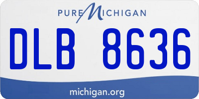 MI license plate DLB8636