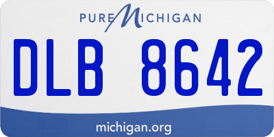 MI license plate DLB8642
