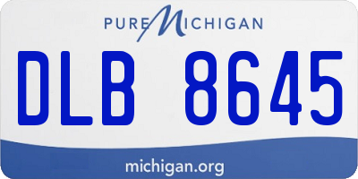 MI license plate DLB8645