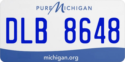 MI license plate DLB8648