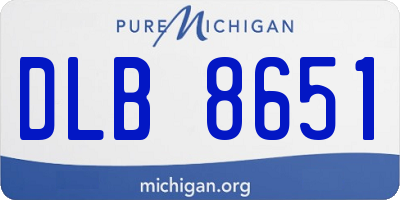 MI license plate DLB8651