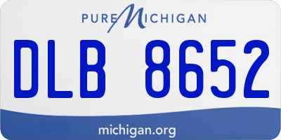 MI license plate DLB8652
