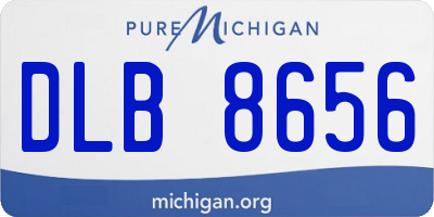 MI license plate DLB8656