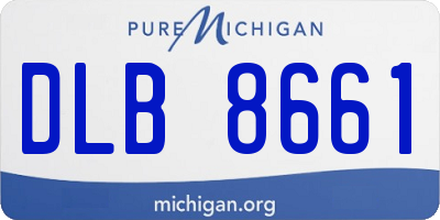 MI license plate DLB8661