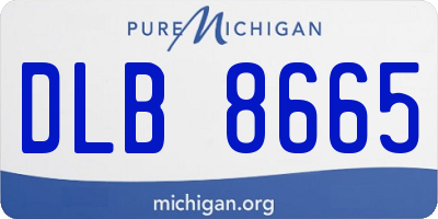 MI license plate DLB8665