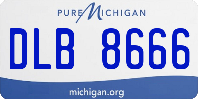 MI license plate DLB8666
