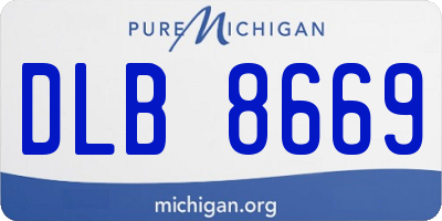 MI license plate DLB8669