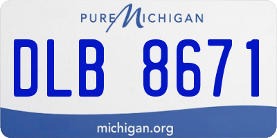 MI license plate DLB8671