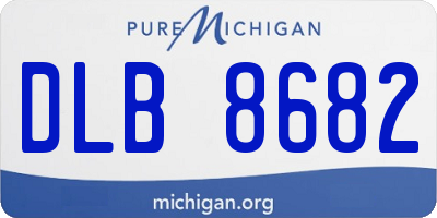 MI license plate DLB8682