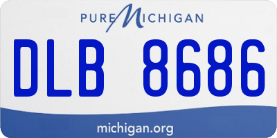 MI license plate DLB8686