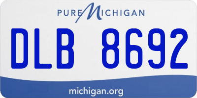 MI license plate DLB8692