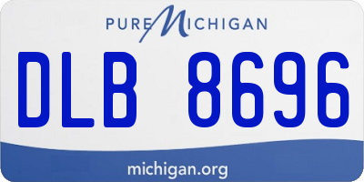 MI license plate DLB8696