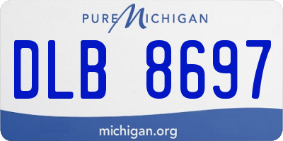 MI license plate DLB8697