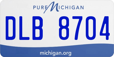 MI license plate DLB8704