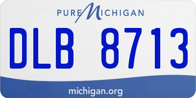 MI license plate DLB8713