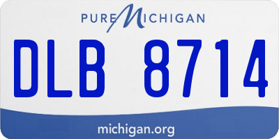 MI license plate DLB8714