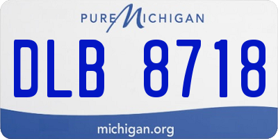MI license plate DLB8718