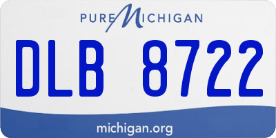 MI license plate DLB8722