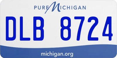 MI license plate DLB8724