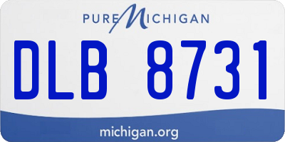 MI license plate DLB8731