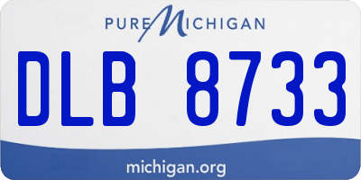 MI license plate DLB8733