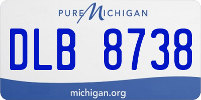 MI license plate DLB8738