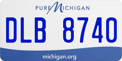 MI license plate DLB8740