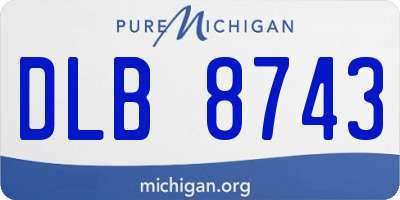 MI license plate DLB8743