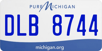 MI license plate DLB8744