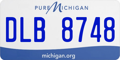 MI license plate DLB8748