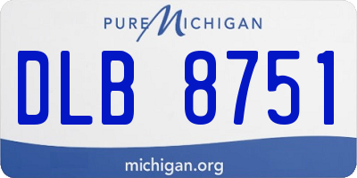 MI license plate DLB8751