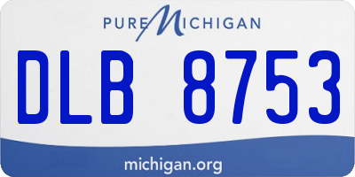 MI license plate DLB8753