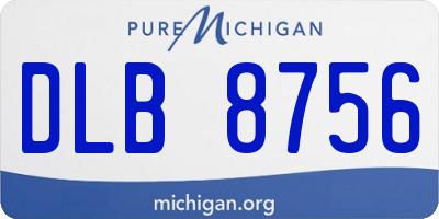 MI license plate DLB8756