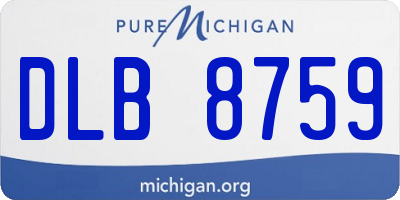 MI license plate DLB8759
