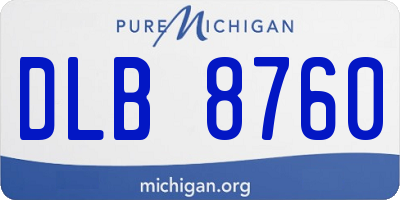 MI license plate DLB8760