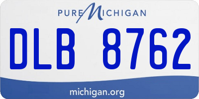 MI license plate DLB8762