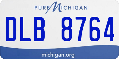 MI license plate DLB8764