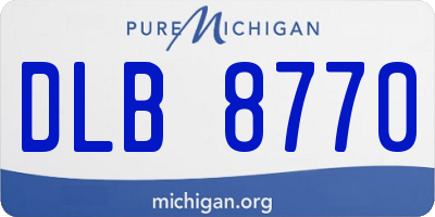 MI license plate DLB8770