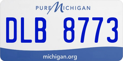 MI license plate DLB8773